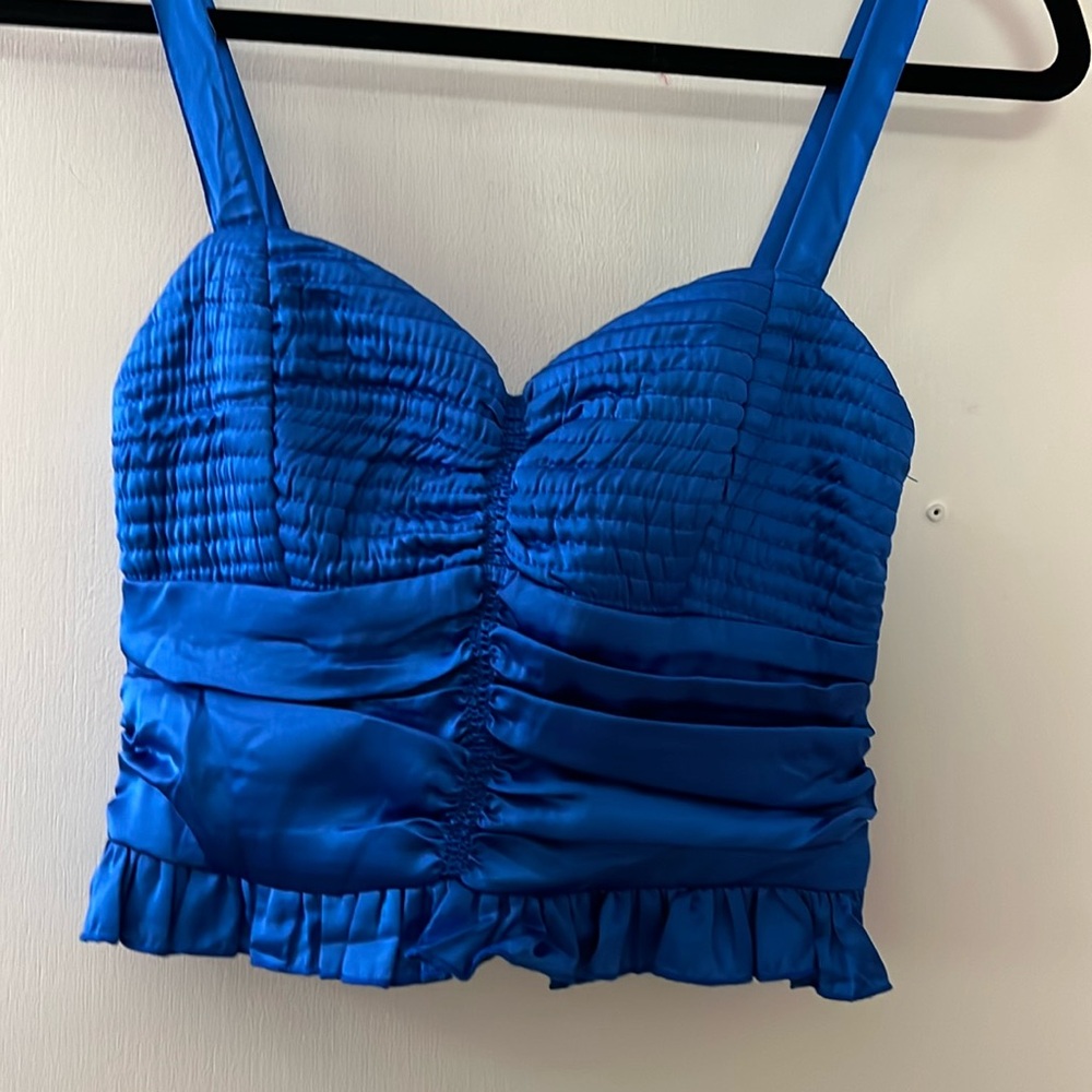 Blue crop top